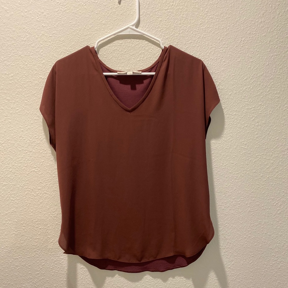 Wine colored blouse